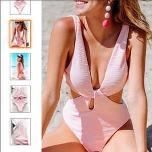 Cupshe pink one piece